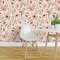 Peel & Stick Wallpaper 2FT Wide Peach Pink Garden Large Scale Flower Vintage Style Floral Nature Retro Custom Removable Wallpaper by Spoonflower